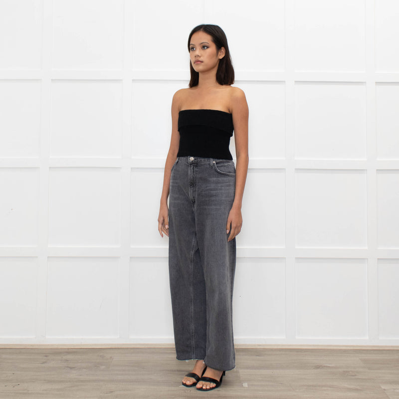 Citizens of Humanity Grey Daphne Cropped Jeans