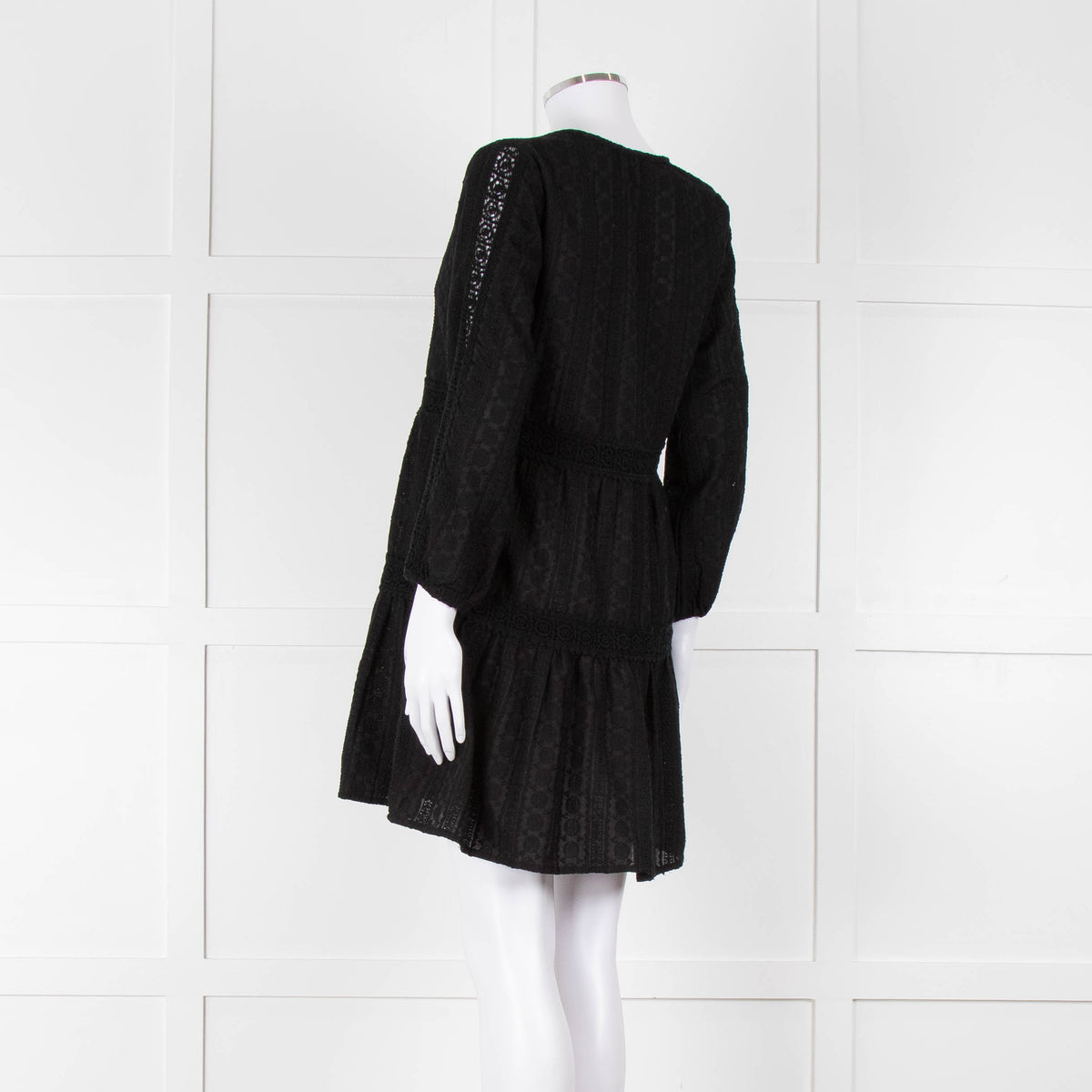 Melissa Odabash Black Short Tiered Beach Dress