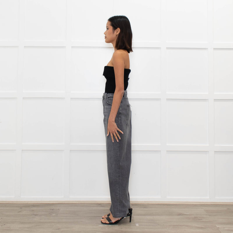 Citizens of Humanity Grey Daphne Cropped Jeans