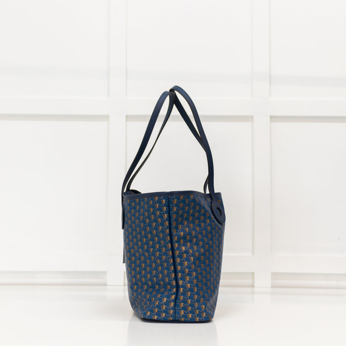 Moynat Paris Oh! Ruban MM Blue Canvas Tote Bag