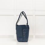 Moynat Paris Oh! Ruban MM Blue Canvas Tote Bag