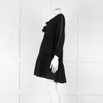Melissa Odabash Black Short Tiered Beach Dress