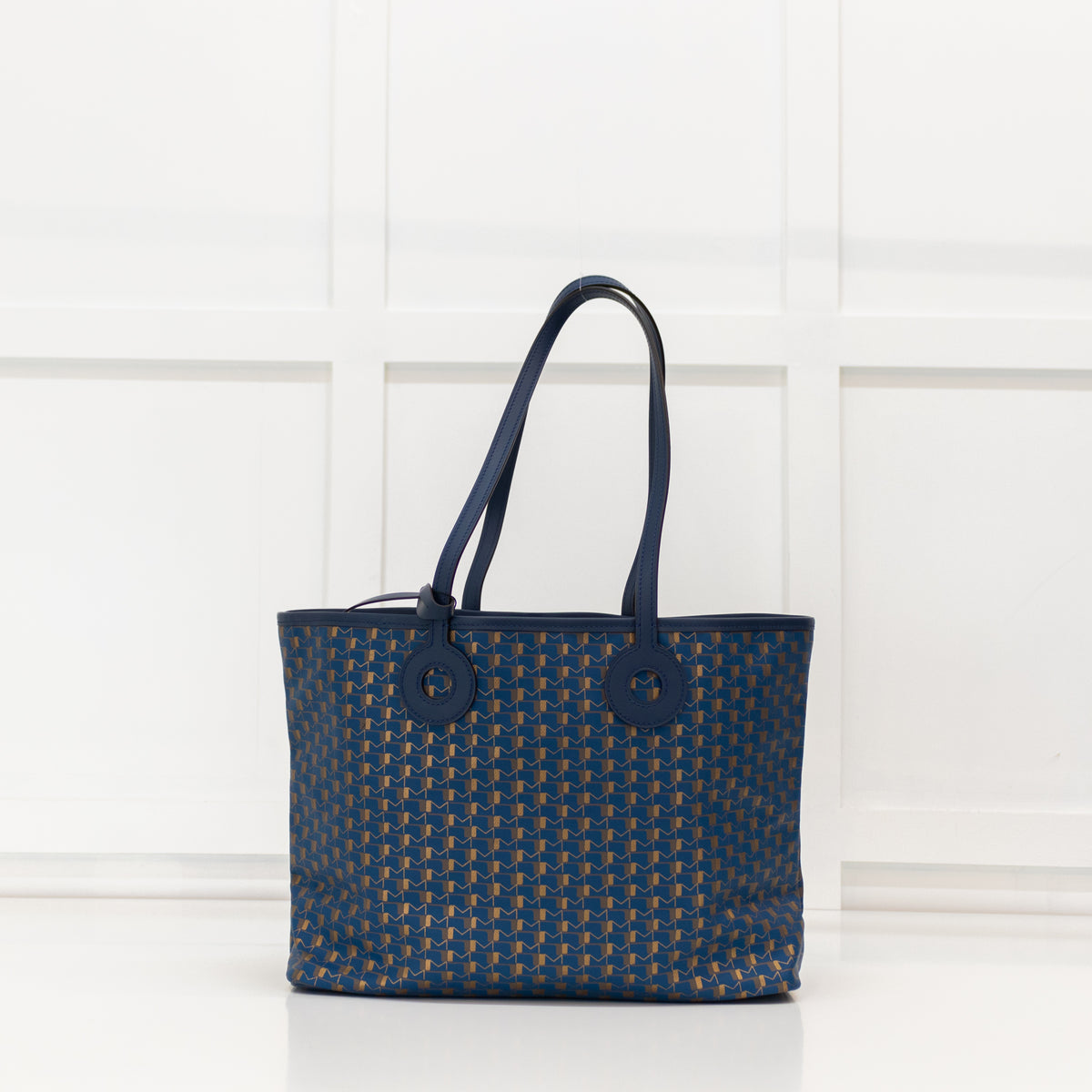 Moynat Paris Oh! Ruban MM Blue Canvas Tote Bag