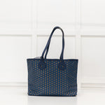 Moynat Paris Oh! Ruban MM Blue Canvas Tote Bag
