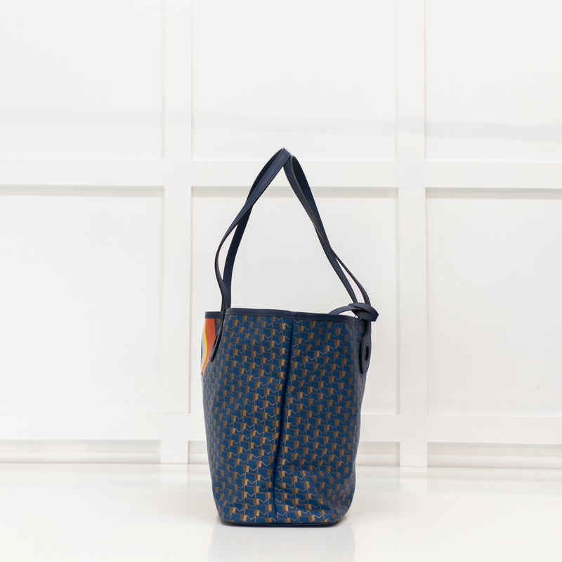 Moynat Paris Oh! Ruban MM Blue Canvas Tote Bag