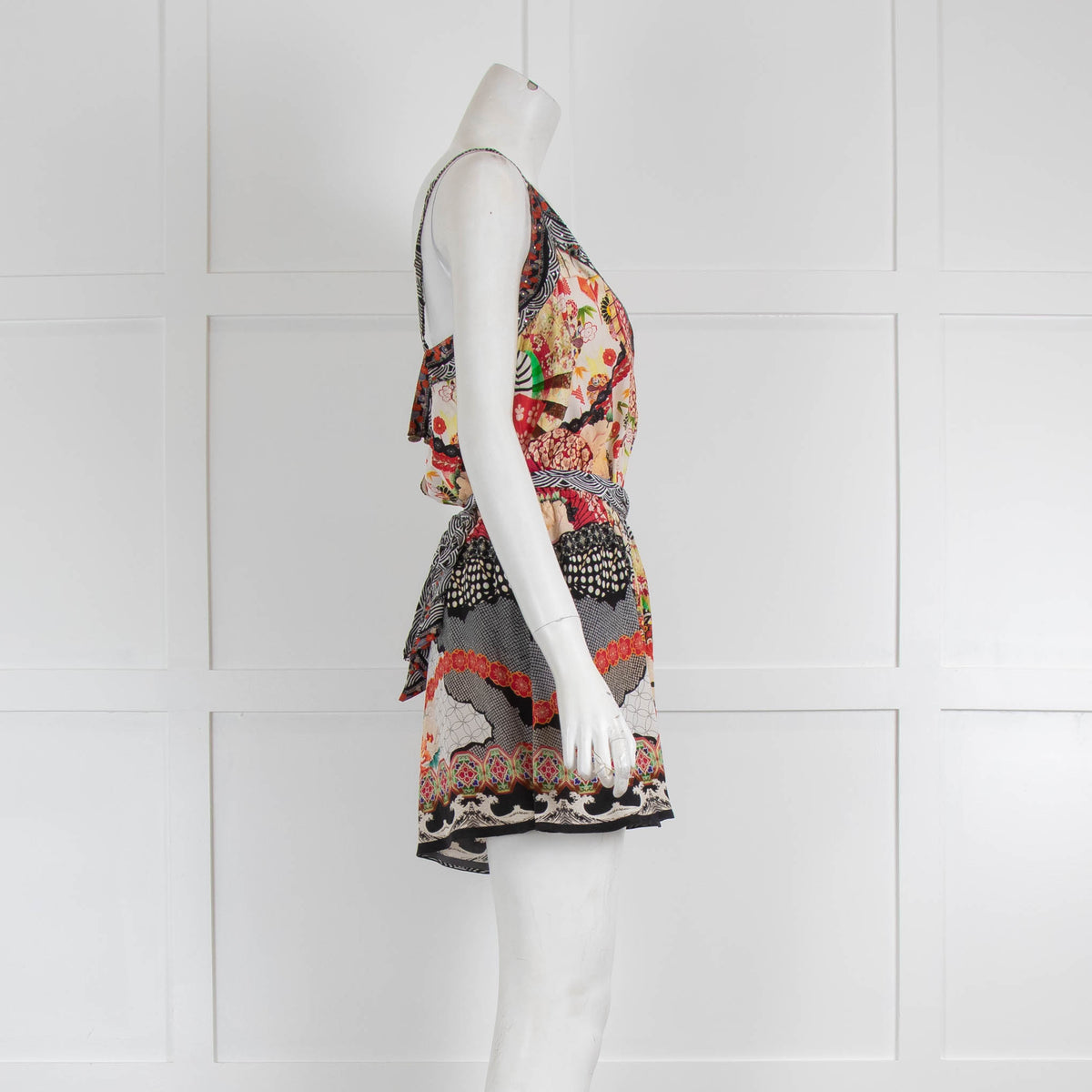 Camilla Red Patterned Silk Play Suit