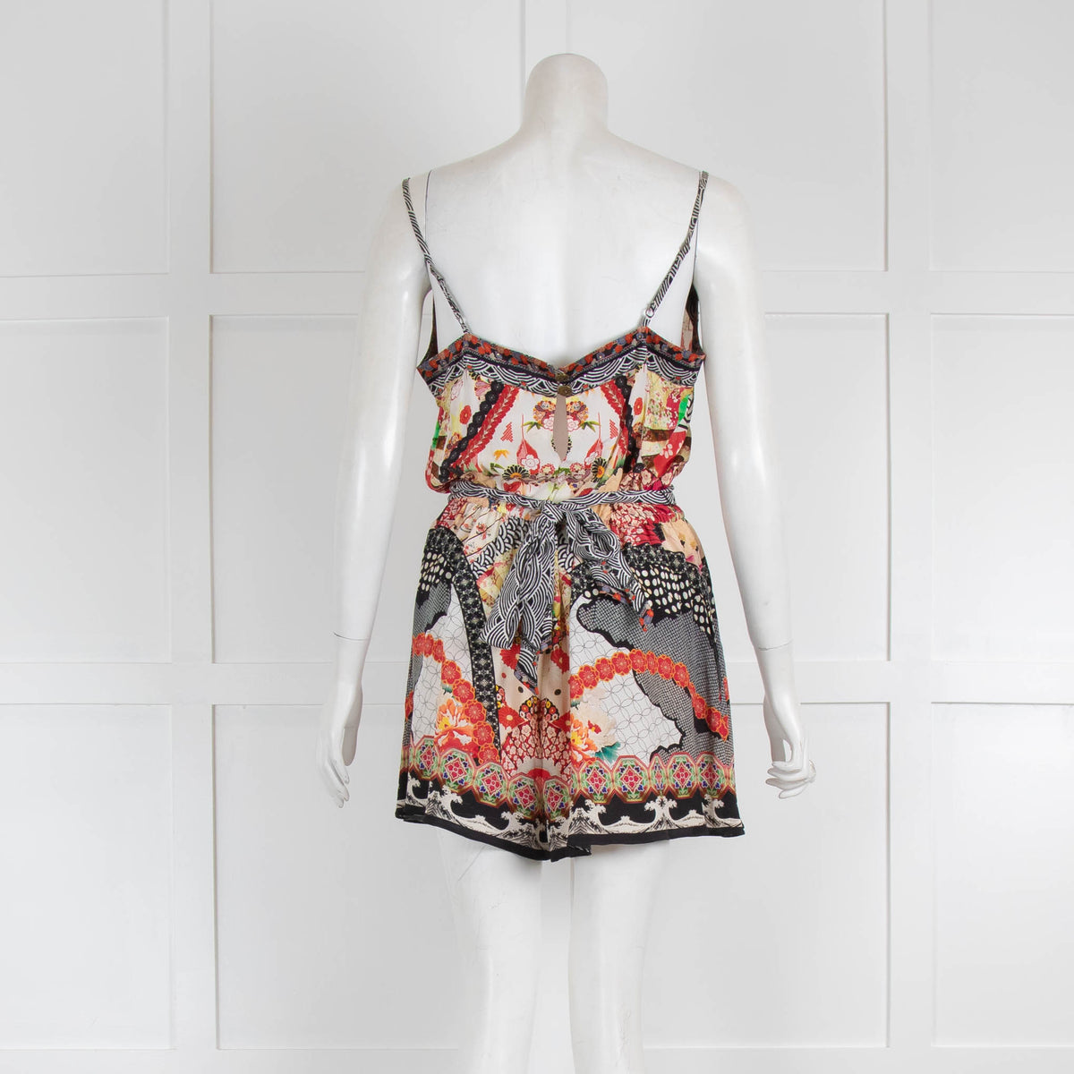 Camilla Red Patterned Silk Play Suit