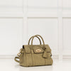 Mulberry Mini Bayswater In Khaki Pebbled Leather