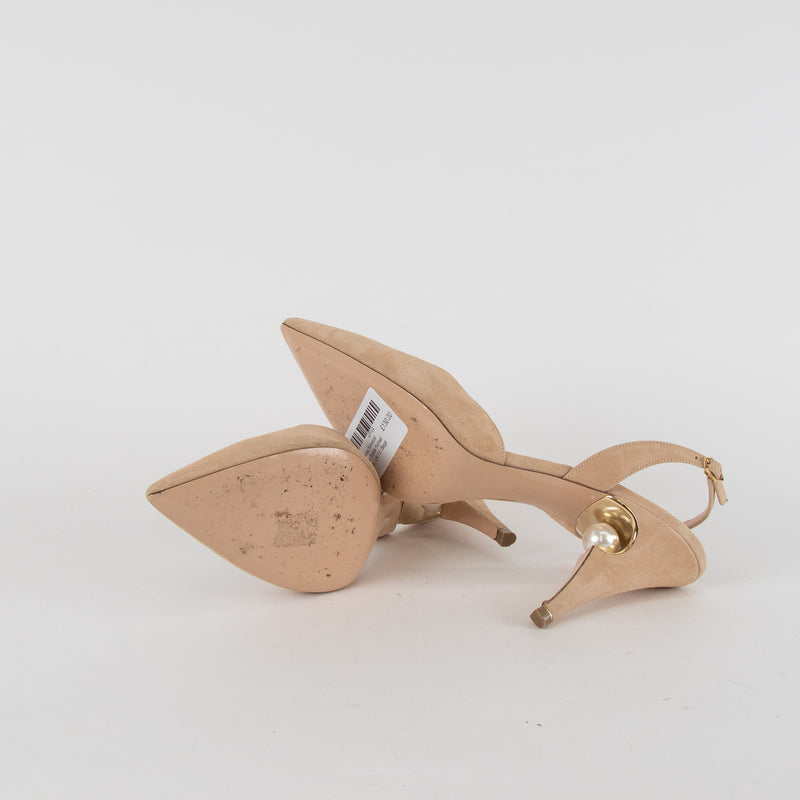 Nicholas Kirkwood Beige Suede Pointed Heels