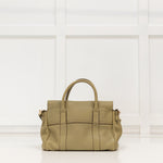Mulberry Mini Bayswater In Khaki Pebbled Leather