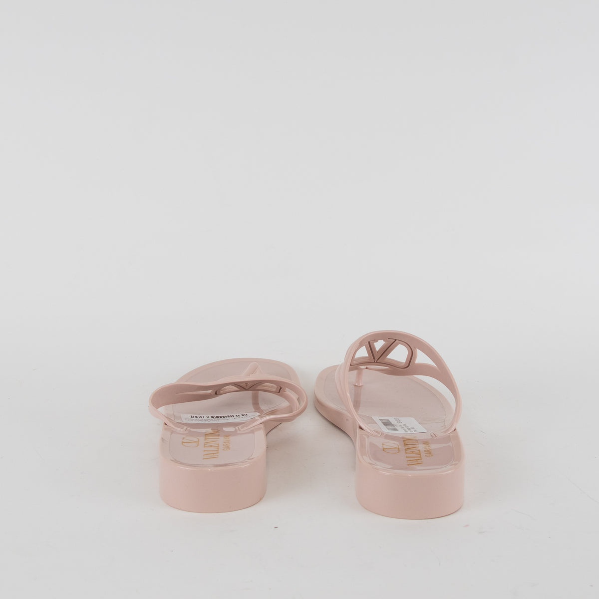 Valentino Pale Pink Low Wedge Flip Flops