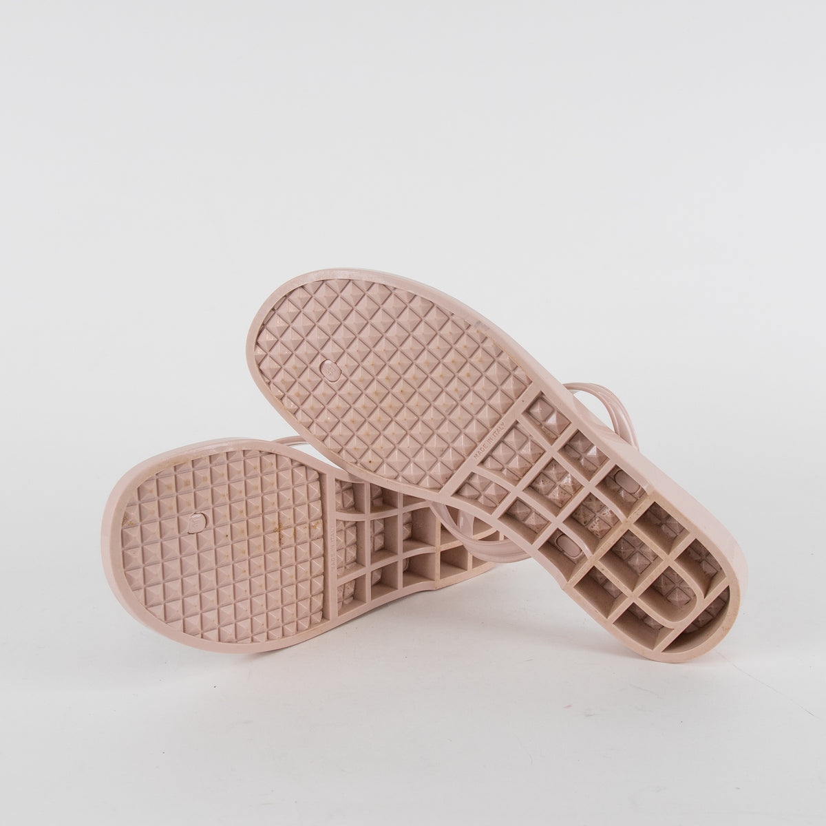 Valentino Pale Pink Low Wedge Flip Flops