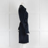 Equipment Navy Dress with Buttoned Top & Belt