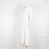 Mara Hoffman Cream Textured Short Sleeve Button Up Dress