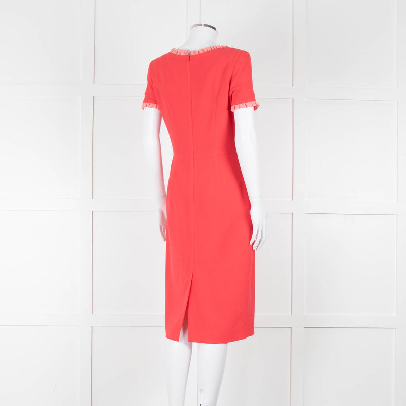 Goat Coral Frill Trim Short Sleeve Dress