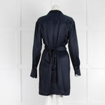Equipment Navy Dress with Buttoned Top & Belt