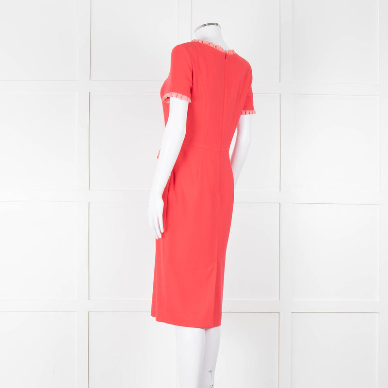 Goat Coral Frill Trim Short Sleeve Dress