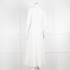 Mara Hoffman Cream Textured Short Sleeve Button Up Dress