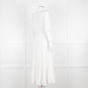 Mara Hoffman Cream Textured Short Sleeve Button Up Dress