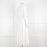 Mara Hoffman Cream Textured Short Sleeve Button Up Dress