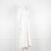 Mara Hoffman Cream Textured Short Sleeve Button Up Dress