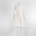 Dolce & Gabbana Cream Embroidered Sleeveless Dress