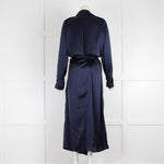 Michael Lo Sordo Navy Relaxed Trench Coat
