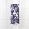 Daniel & Mayer White Navy Print Slip Skirt