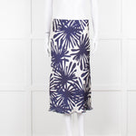 Daniel & Mayer White Navy Print Slip Skirt