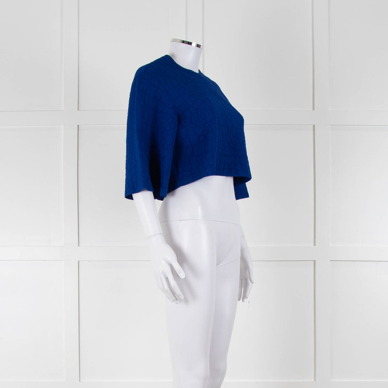 Alexander McQueen Stretch Jacquard Knit Short Sleeve Top