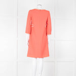 Goat Soft Coral Beige Piping Button Detail Sleeved Dress