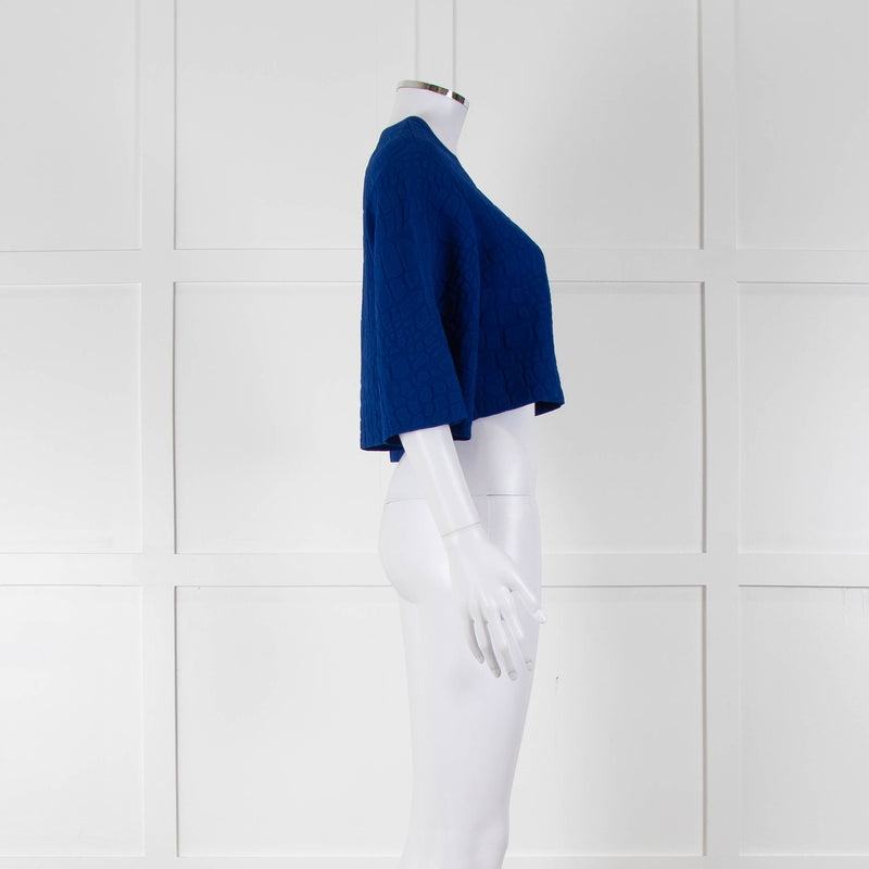 Alexander McQueen Stretch Jacquard Knit Short Sleeve Top