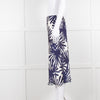 Daniel & Mayer White Navy Print Slip Skirt
