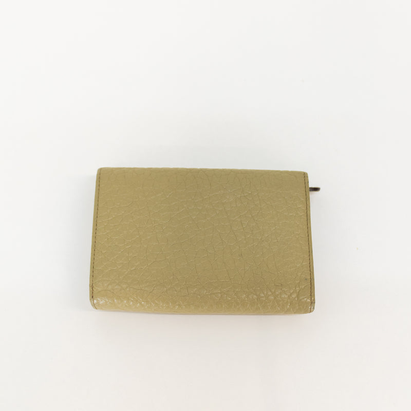 Mulberry Khaki Pebbled Leather Continental Wallet