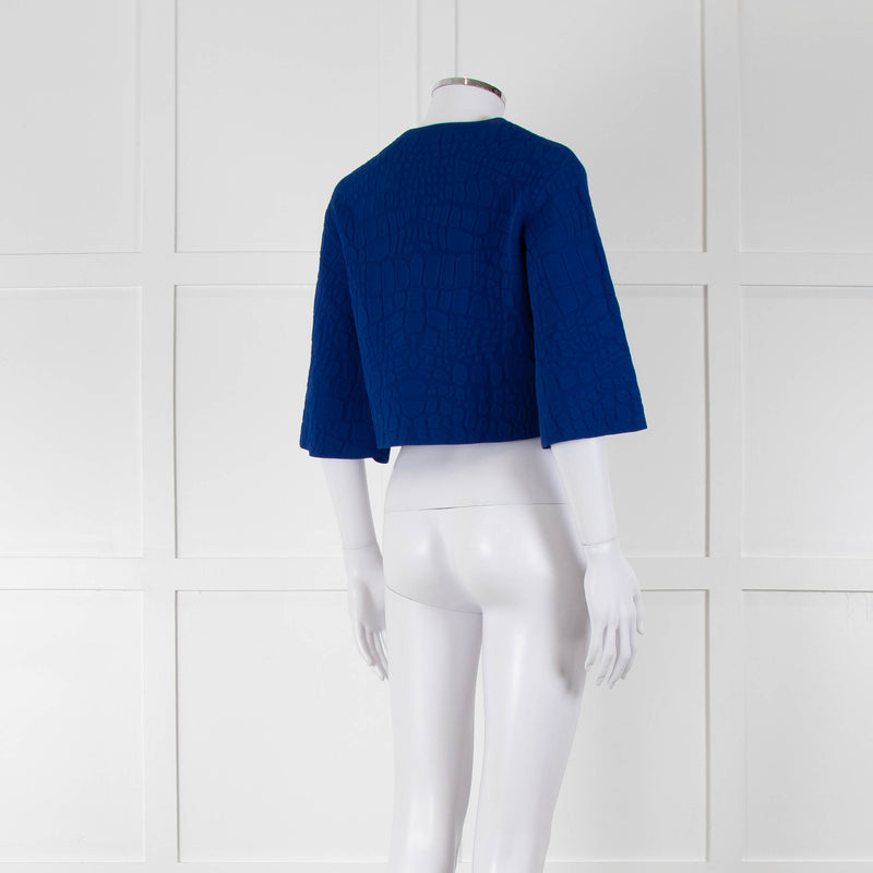 Alexander McQueen Stretch Jacquard Knit Short Sleeve Top