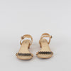 Chanel Cream Leather Quilted Chain CC Sandals