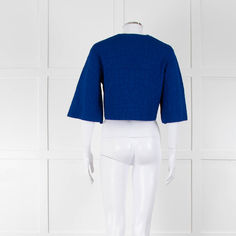 Alexander McQueen Stretch Jacquard Knit Short Sleeve Top
