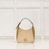 Tory Burch Cream Beige Suede Thea Woven Small Bag