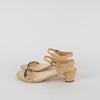 Chanel Cream Leather Quilted Chain CC Sandals