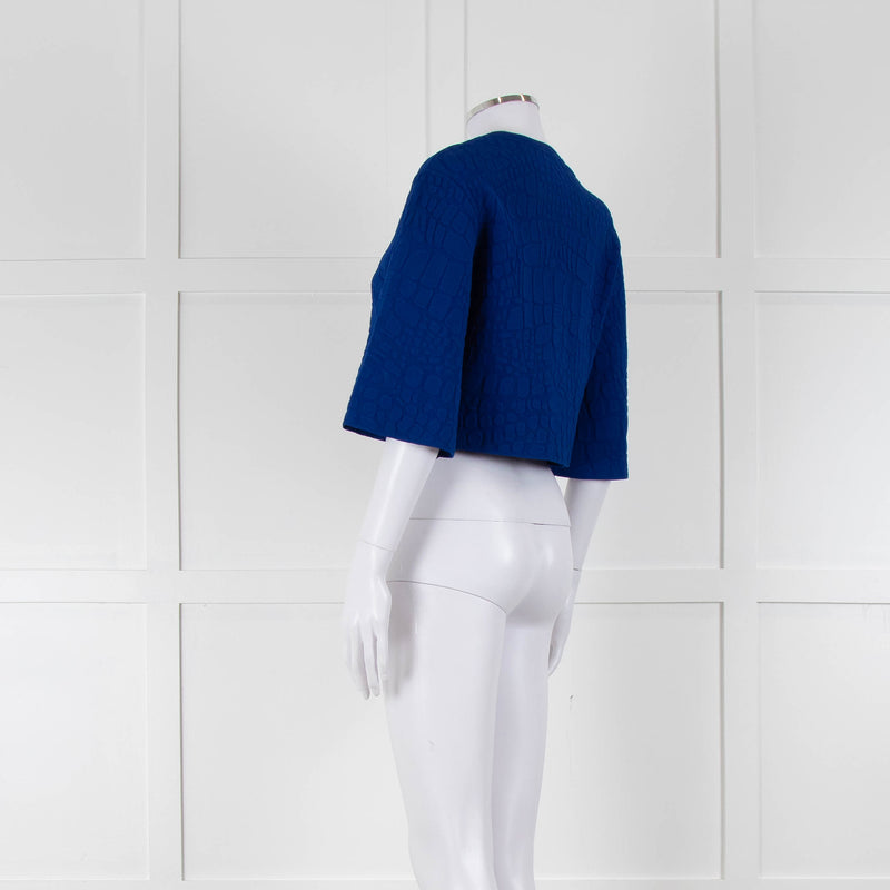Alexander McQueen Stretch Jacquard Knit Short Sleeve Top