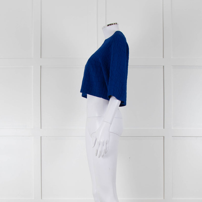 Alexander McQueen Stretch Jacquard Knit Short Sleeve Top
