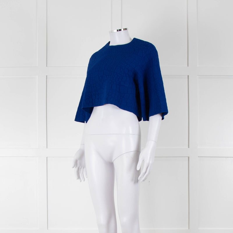 Alexander McQueen Stretch Jacquard Knit Short Sleeve Top