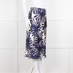 Daniel & Mayer White Navy Print Slip Skirt
