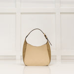 Tory Burch Cream Beige Suede Thea Woven Small Bag