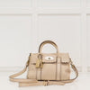 Mulberry Cream Small Cookie Cut Bayswater Pebbled Leather