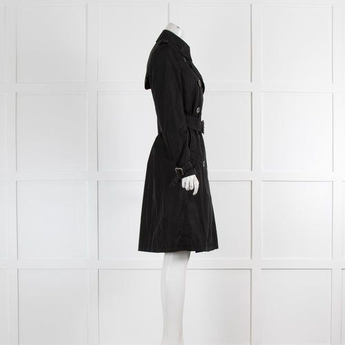 Burberry Black Nylon Trench Coat