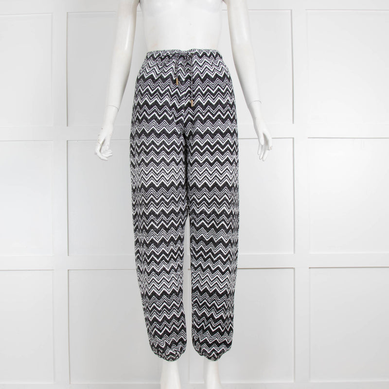 Missoni Black and White Chevron Trousers