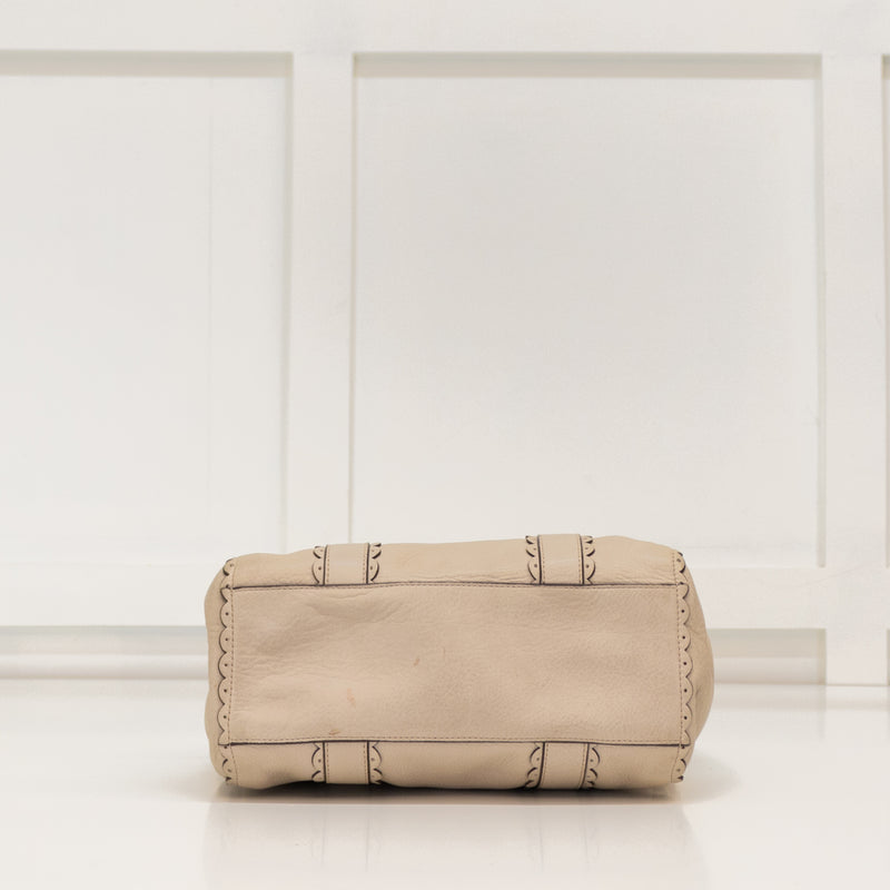 Mulberry Cream Small Cookie Cut Bayswater Pebbled Leather