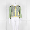 MSGM Yellow Blue Green Woven Print Jacket