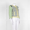 MSGM Yellow Blue Green Woven Print Jacket